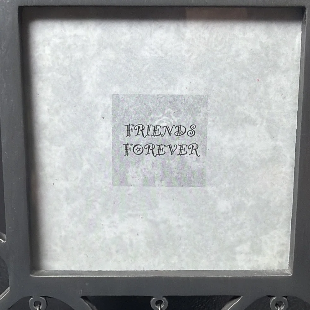 VTG 90s Celestial Metal Photo Frame 5x5 3x3 Stars Moons Metal Y2K Moon Whimsy